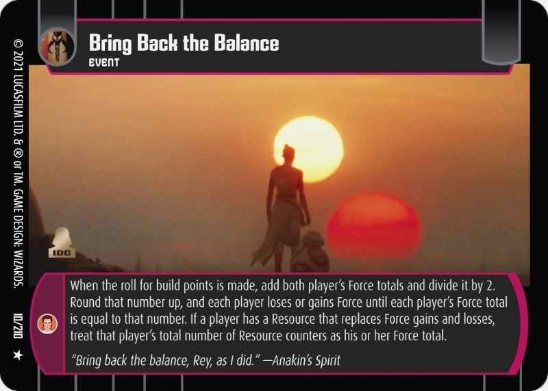 Bring Back the Balance