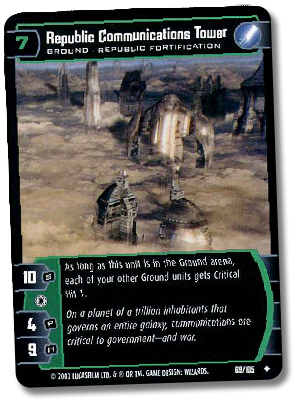 Star Wars Trading Card Game - Republic Communications Tower Card