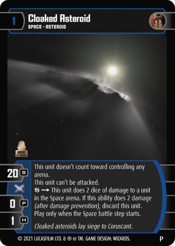 Cloaked Asteroid