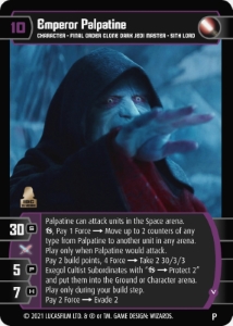 Emperor Palpatine (V) Card - Star Wars Trading Card Game