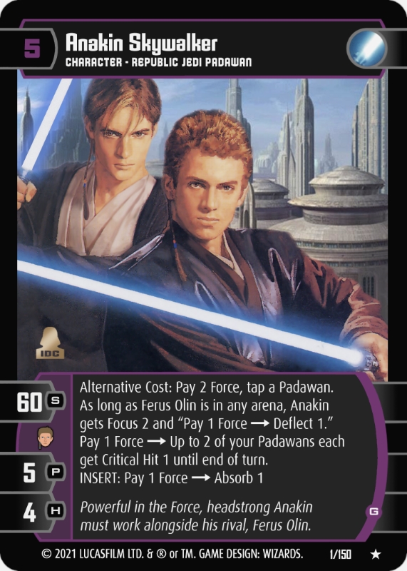 LEGO Star Wars Trading Card Game LE6 Gewappneter Anakin Skywalker 
