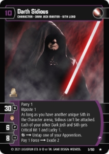 Darth Sidious (P) Card - Star Wars Trading Card Game