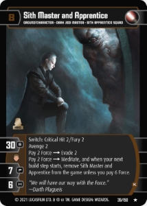 Sith Master and Apprentice (K) Card - Star Wars Trading Card Game