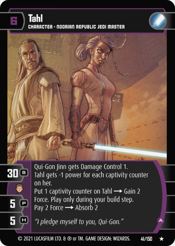 Qui-Gon Jinn (A) Card - Star Wars Trading Card Game