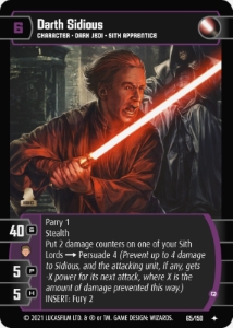 Darth Sidious (Q) Card - Star Wars Trading Card Game