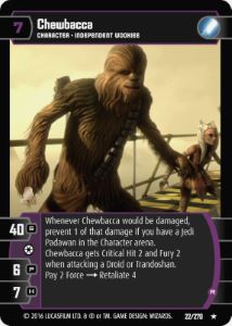 Chewbacca (R) Card - Star Wars Trading Card Game