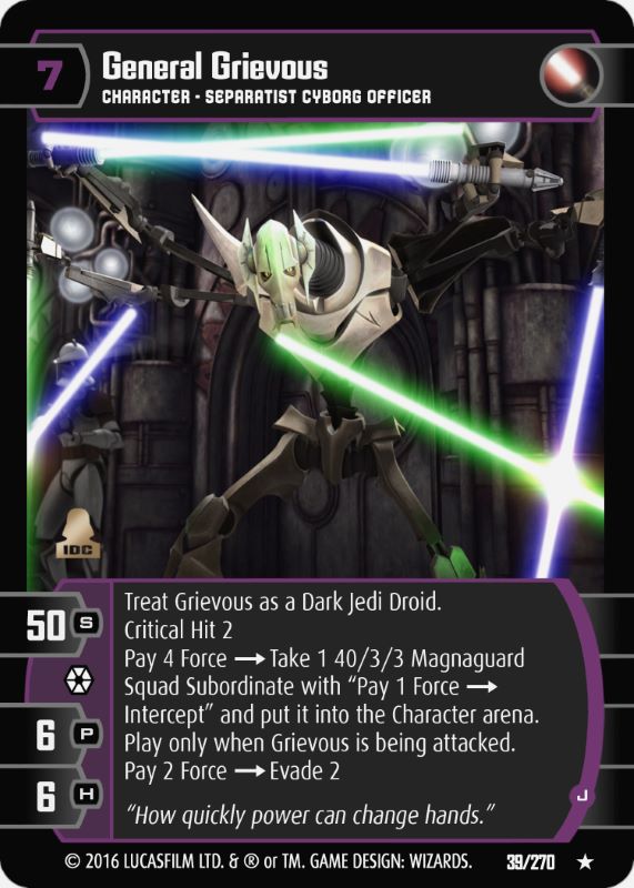 LEGO Star Wars Trading Card Game LE14 Stolzer General Grievous 