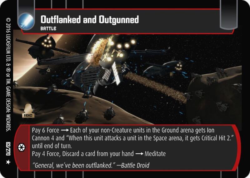 Outflanked and Outgunned Card - Star Wars Trading Card Game
