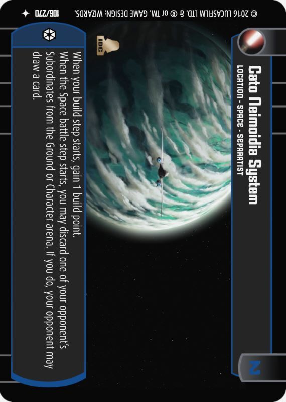 Cato Neimoidia System : A Location type card for Star Wars Trading Card Game (SWTCG)