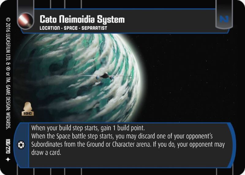 Cato Neimoidia System Card Star Wars Trading Card Game