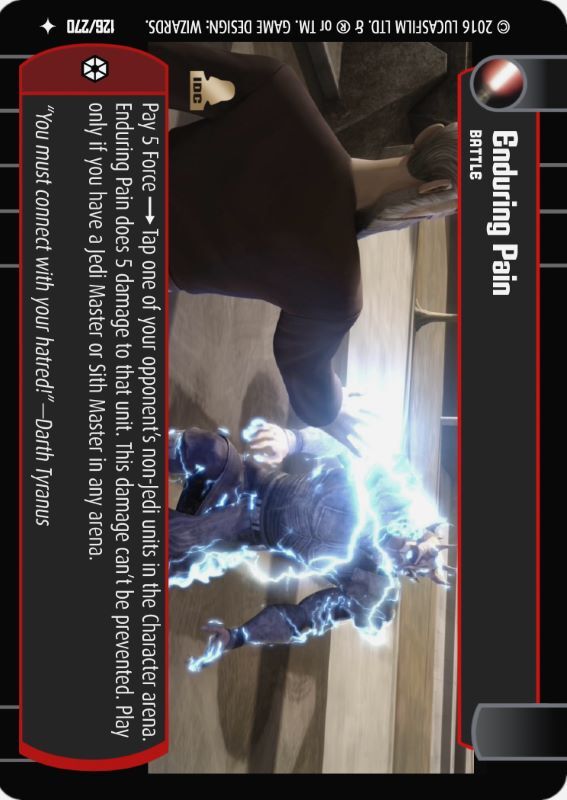 Enduring Pain : A Battle type card for Star Wars Trading Card Game (SWTCG)