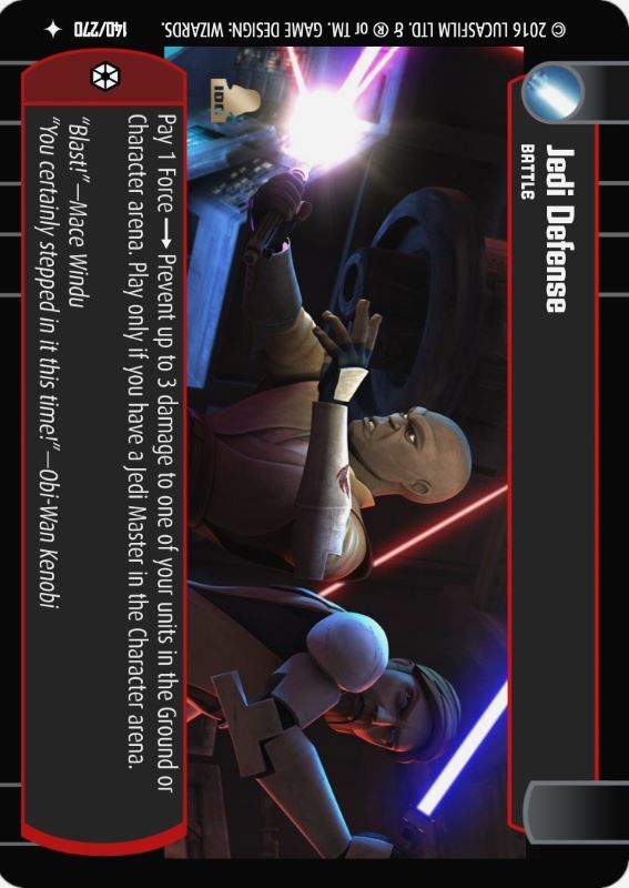 Jedi Defense : A Battle type card for Star Wars Trading Card Game (SWTCG)