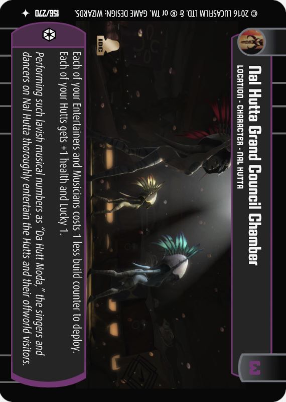 Nal Hutta Grand Council Chamber : A Location type card for Star Wars Trading Card Game (SWTCG)