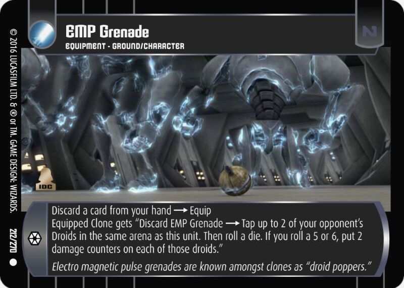 EMP Grenade Card - Star Wars Trading Card Game