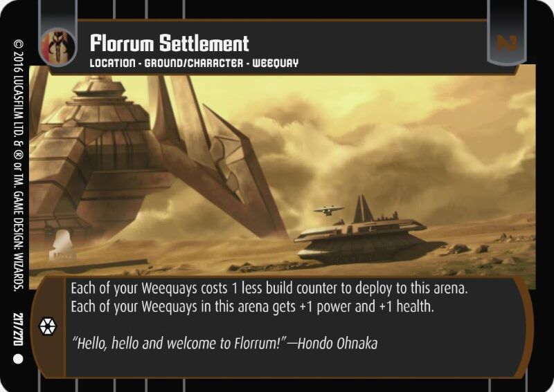 Florrum Settlement Card - Star Wars Trading Card Game