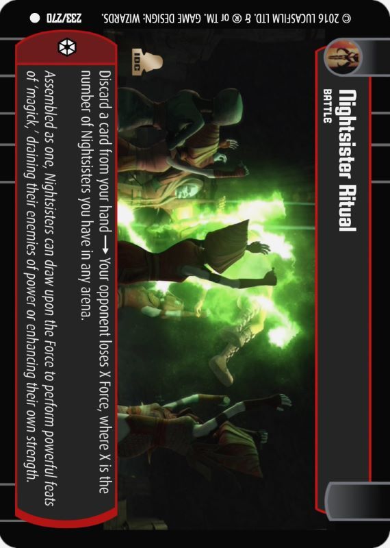 Nightsister Ritual : A Battle type card for Star Wars Trading Card Game (SWTCG)