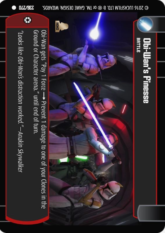 Obi-Wan's Finesse : A Battle type card for Star Wars Trading Card Game (SWTCG)