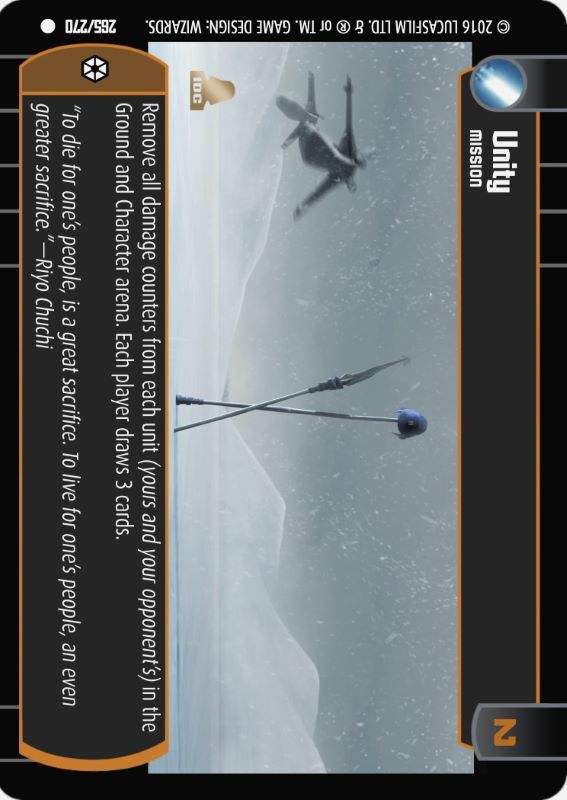 Unity : A Mission type card for Star Wars Trading Card Game (SWTCG)