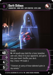 Darth Sidious (N) (Promo) Card - Star Wars Trading Card Game