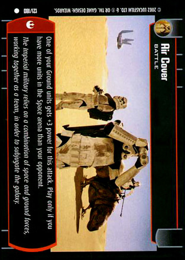Air Cover : A Battle type card for Star Wars Trading Card Game (SWTCG)