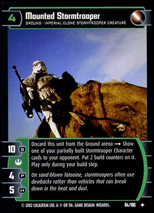 CARD STAR WARS WIZARDS AS NEW 2002 LUCASFILM TRADING CARD GAME N°10/180 