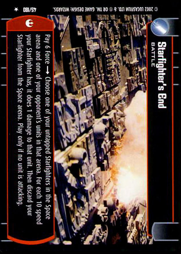 Starfighter's End : A Battle type card for Star Wars Trading Card Game (SWTCG)