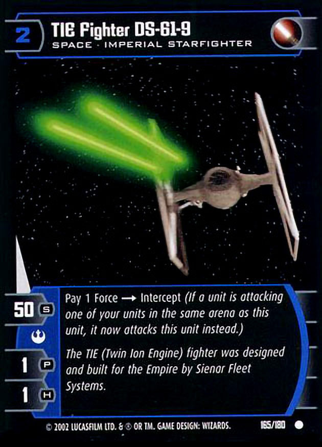 AS NEW TRADING CARD GAME N°63/180 CARD STAR WARS WIZARDS 2002 LUCASFILM 