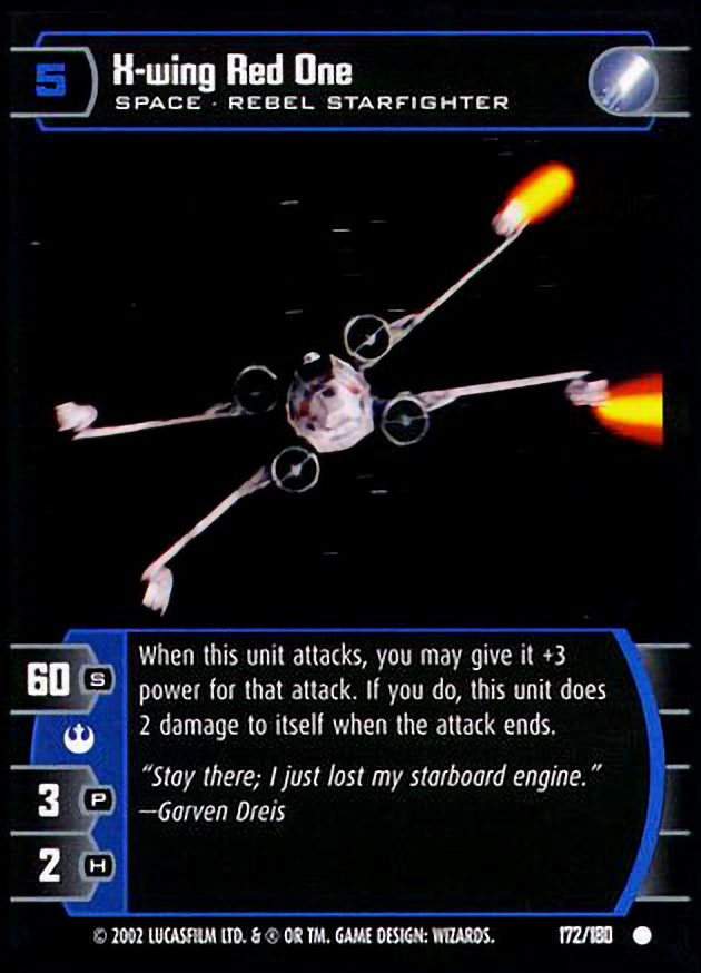 CARD STAR WARS 2002 LUCASFILM AS NEW WIZARDS TRADING CARD GAME N°172/180 