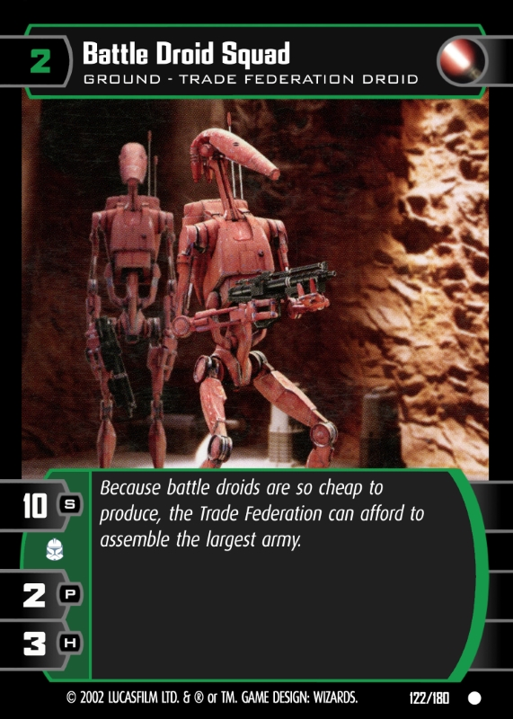 A 3/180 Star Wars TCG AOTC Attack Of The Clones Assassin Droid ASN-121 
