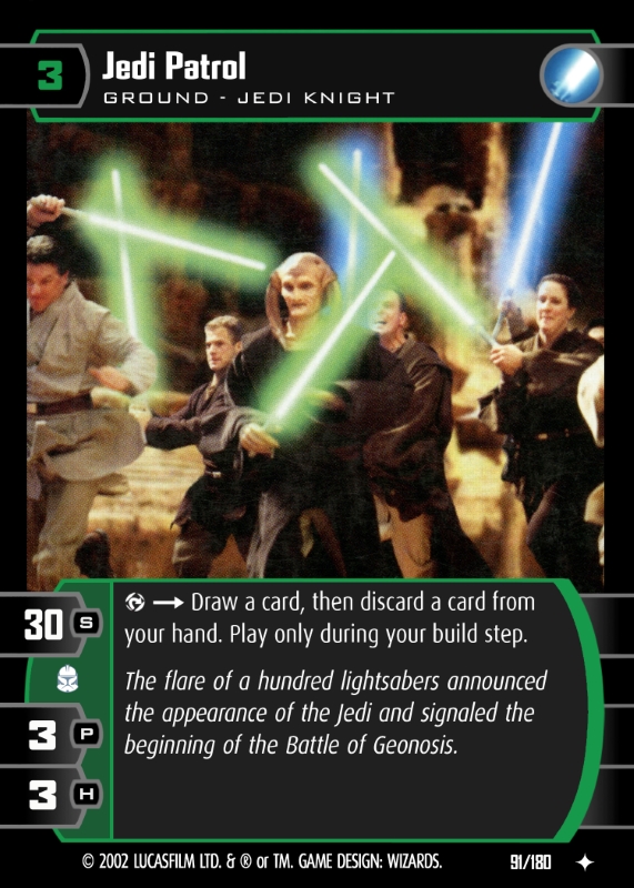 WIZARDS CARD STAR WARS 2002 LUCASFILM AS NEW TRADING CARD GAME N°91/180 