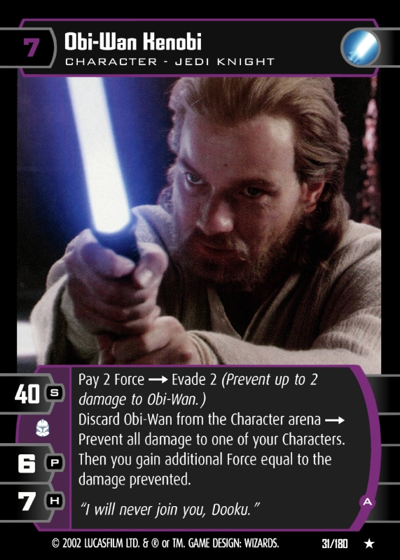 Qui-Gon Jinn (H) Card - Star Wars Trading Card Game