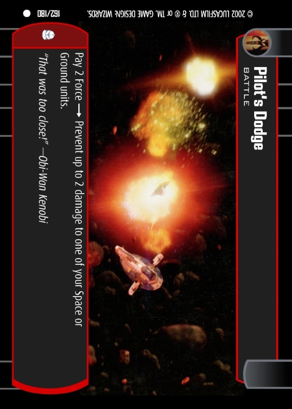 Pilot's Dodge : A Battle type card for Star Wars Trading Card Game (SWTCG)