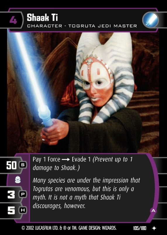 Shaak Ti (A) Card - Star Wars Trading Card Game