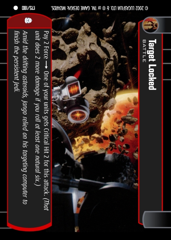 Target Locked : A Battle type card for Star Wars Trading Card Game (SWTCG)