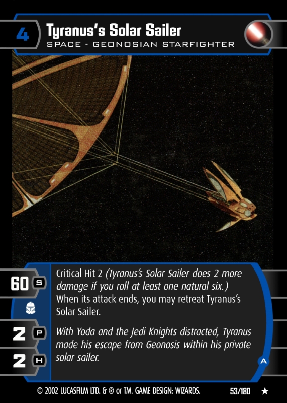 Tyranus's Solar Sailer (A)