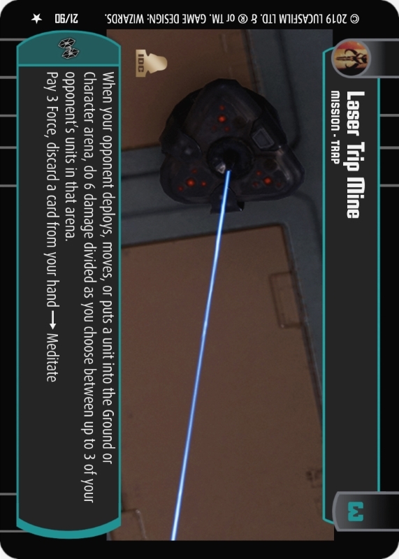 Laser Trip Mine : A Mission type card for Star Wars Trading Card Game (SWTCG)