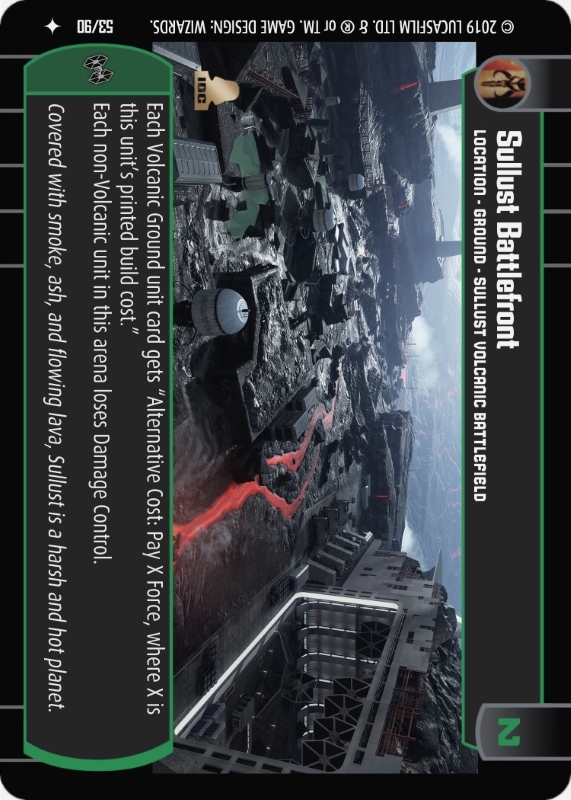 Sullust Battlefront : A Location type card for Star Wars Trading Card Game (SWTCG)