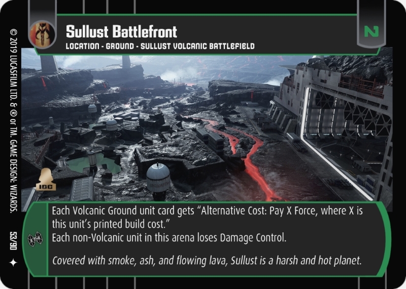 Sullust Battlefront Card - Star Wars Trading Card Game