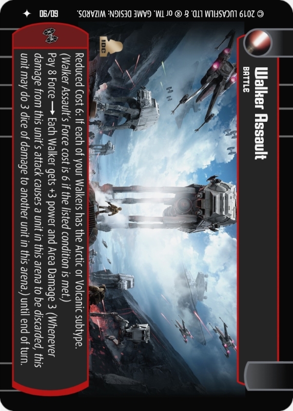 Walker Assault : A Battle type card for Star Wars Trading Card Game (SWTCG)