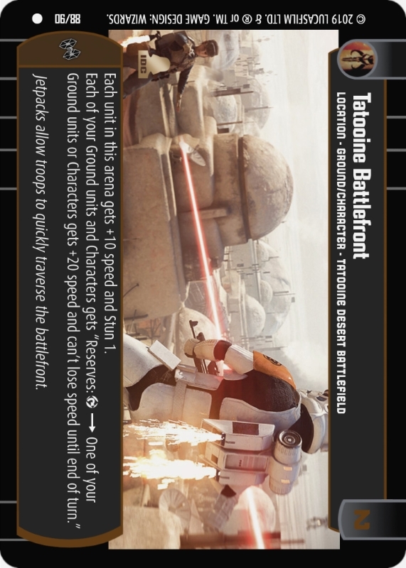 Tatooine Battlefront : A Location type card for Star Wars Trading Card Game (SWTCG)