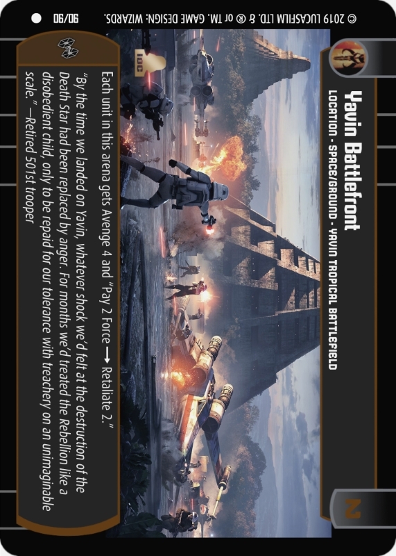 Yavin Battlefront : A Location type card for Star Wars Trading Card Game (SWTCG)