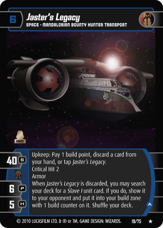 Jaster's Legacy (A) Card - Star Wars Trading Card Game