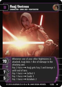 Asajj Ventress (F) Card - Star Wars Trading Card Game