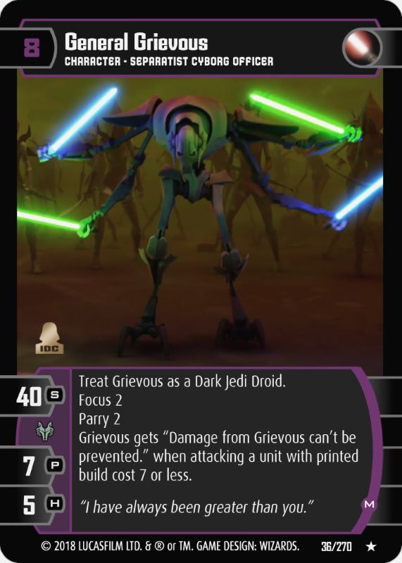 General Grievous  Star wars drawings, Dark side star wars, Star wars cards