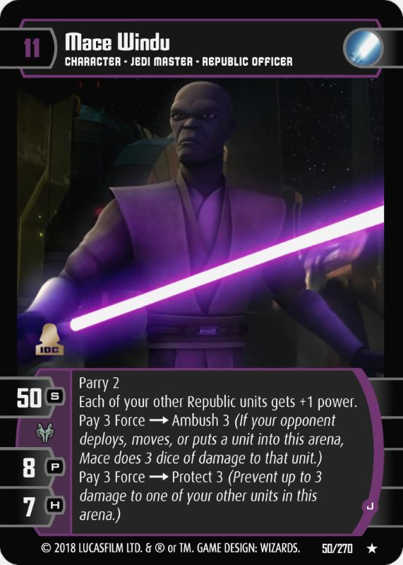 Mace Windu Star Wars Movie Novelty License ID Card The Force Empire Jedi 