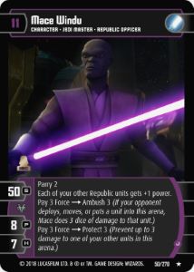 Mace Windu (J) Card - Star Wars Trading Card Game