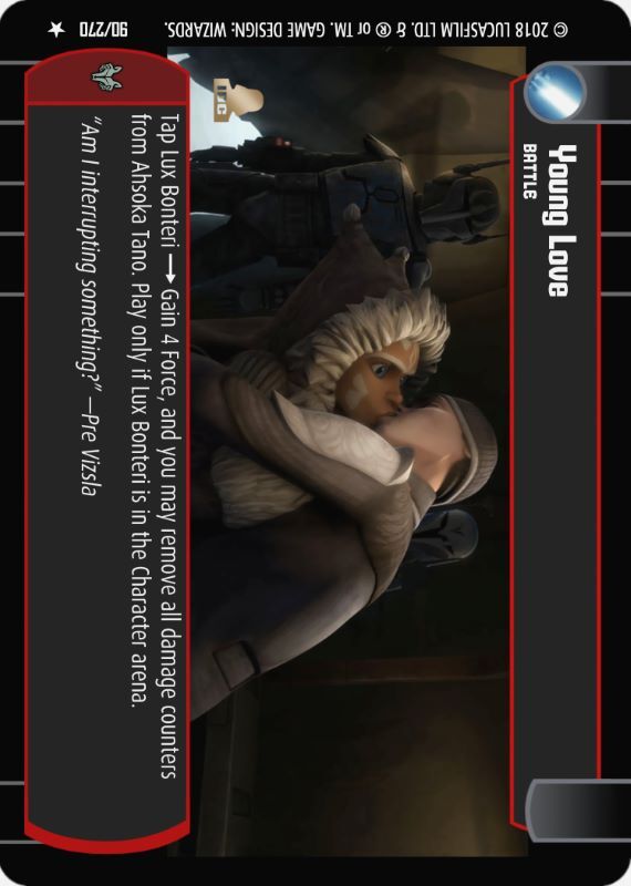 Young Love : A Battle type card for Star Wars Trading Card Game (SWTCG)