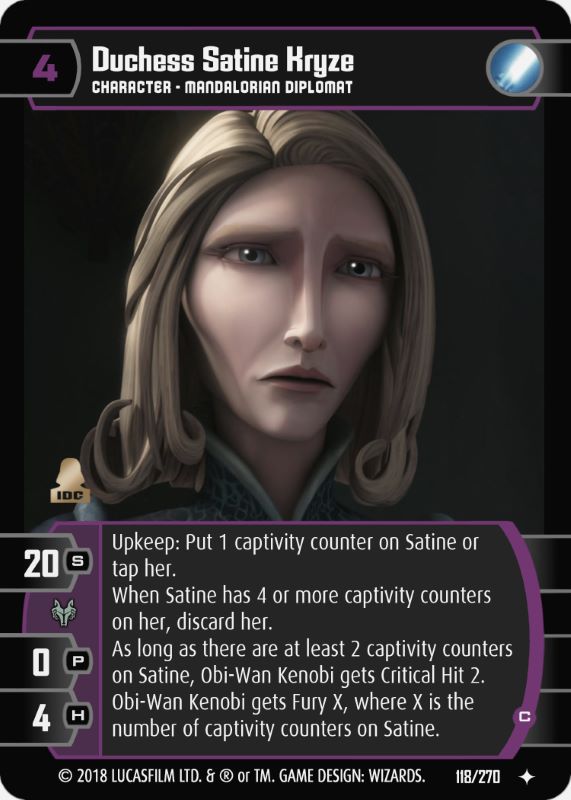Duchess Satine Kryze C Card Star Wars Trading Card Game