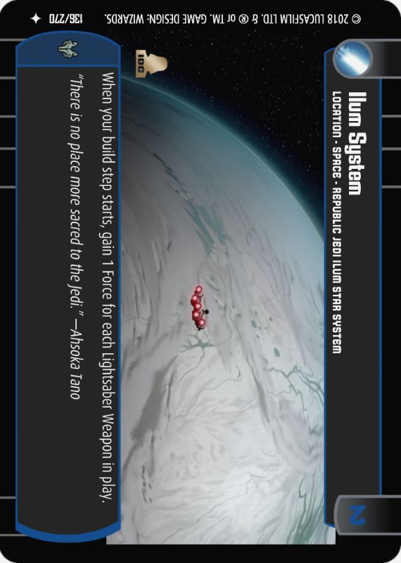 Ilum System : A Location type card for Star Wars Trading Card Game (SWTCG)