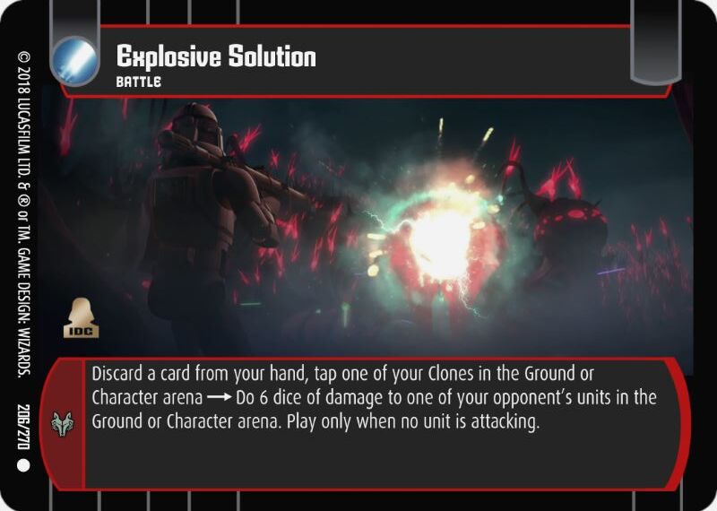 Explosive Solution Card - Star Wars Trading Card Game